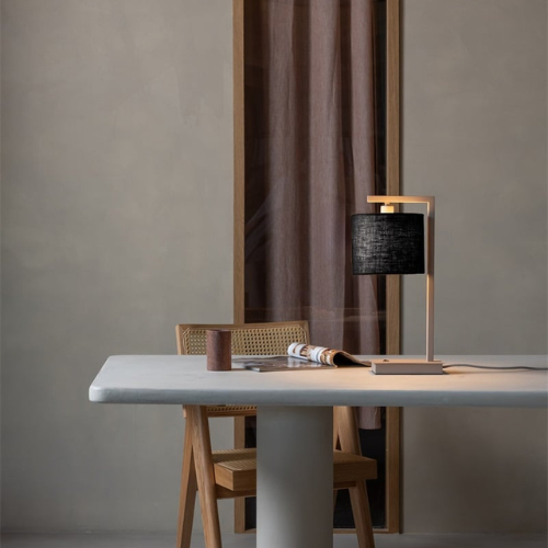 it's about RoMi Tafellamp Boston zand/kap 1815 zwart