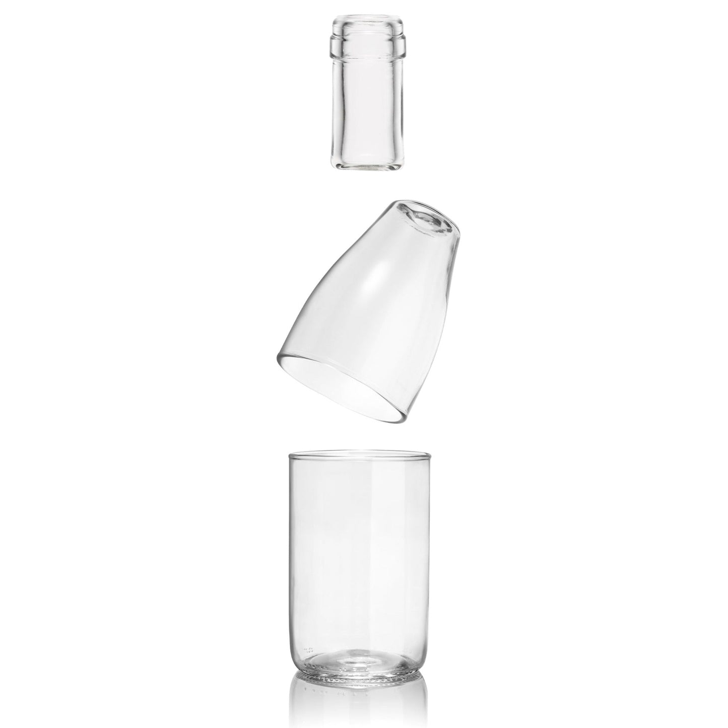 Rebottled Treble unique water glasses set of 3