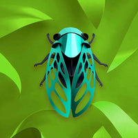 Assembli 3D puzzel papieren Cicade smaragd groen