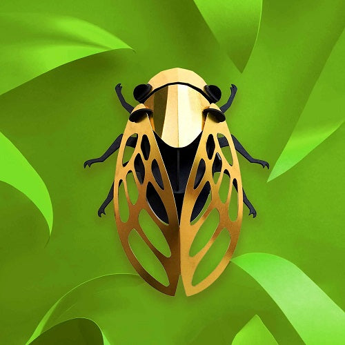 Assembli 3D puzzel papieren Cicade goud