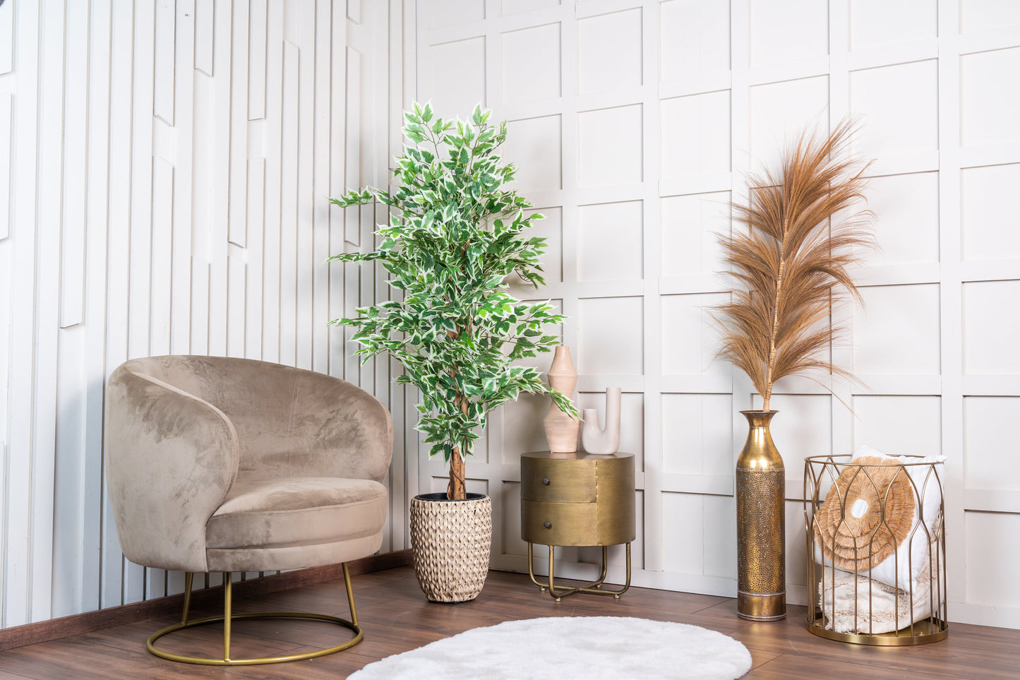 Künstlicher Ficus von Neverleafs, grün, 140 cm