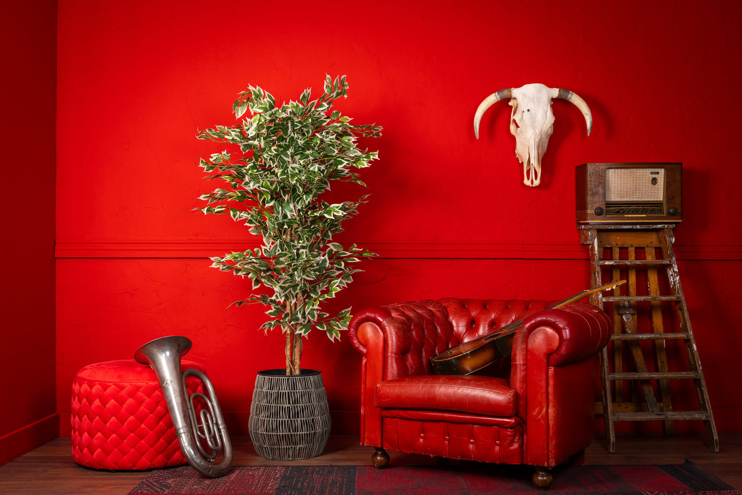 Künstliche Ficus-Pflanze von NeverLeafs, grün, 160 cm