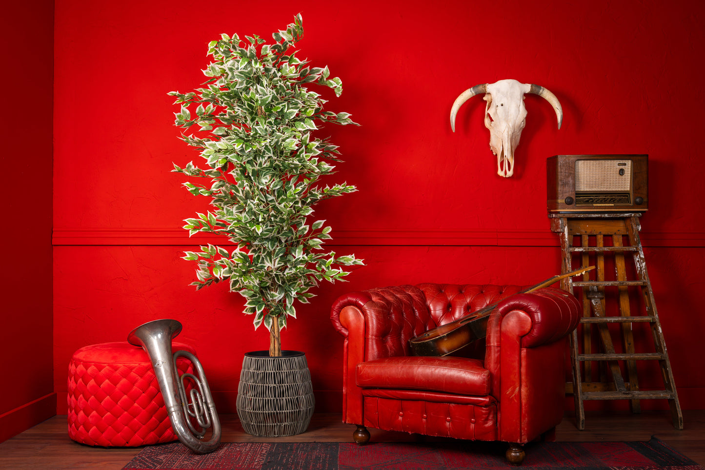 Künstliche Ficus-Pflanze von NeverLeafs, grün, 180 cm