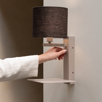 it's about RoMi Wandlamp Florence zand/kap 1815 zwart