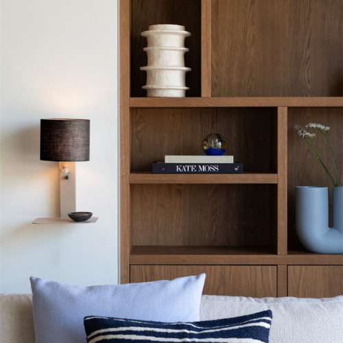 it's about RoMi Wandlamp Florence zand/kap 1815 zwart sfeerafbeelding