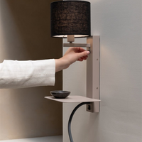 it's about RoMi Wandlamp Florence+leeslamp zand/kap 1815 zwart