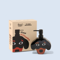 Verpakking keramische zeeppomp hond in teckelvorm Fluid Market