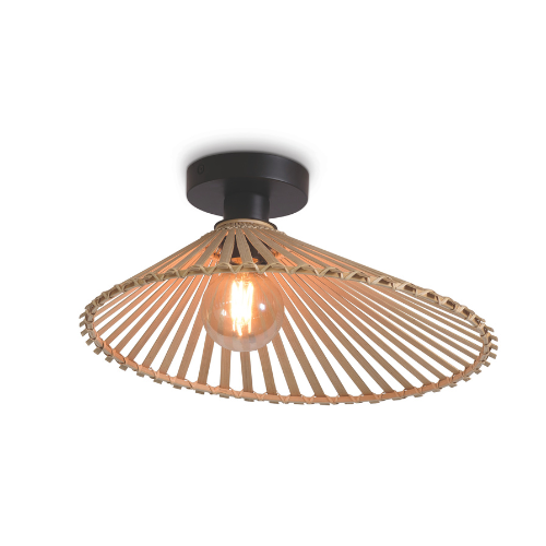 Good&Mojo Plafonniere Bromo bamboe asymm. dia.40x11cm naturel, S