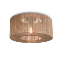 Good&Mojo Plafonniere Iguazu jute rond/recht dia.50x22cm naturel, S