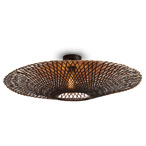 Good&Mojo Plafonniere Kalimantan bamboe dia.87x20cm naturel/zwart. L