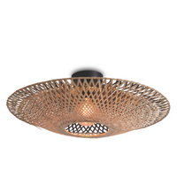 Good&Mojo Plafonniere Kalimantan dia.44x12cm zwart/naturel, S