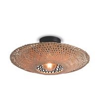 Good&Mojo Plafonniere Kalimantan dia.60x15cm zwart/naturel, M