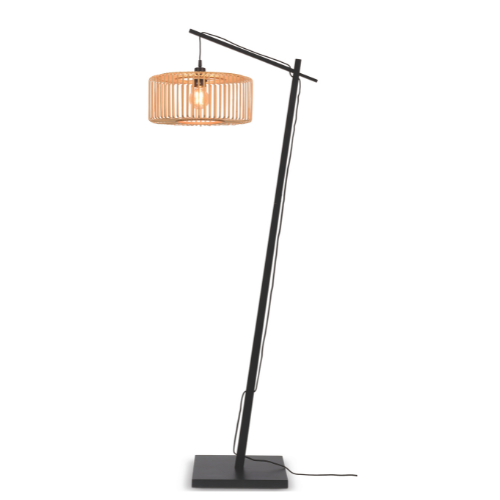 Good&Mojo Vloerlamp Bromo bamboe zw. h.176cm/kap 40x18cm nat. S