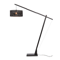 Good&Mojo Vloerlamp Java XL bamboe zw. h.207cm/kap dia. 50xh.22cm. zw.