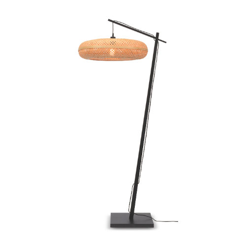 Good&Mojo Vloerlamp Palawan bamboe zw.h.176cm/kap 60x15cm naturel