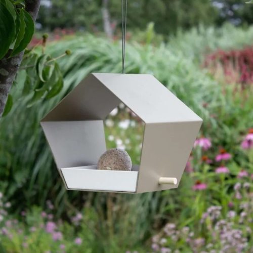 Heeej! Hangend vogelvoederhuisje Small Diamond zand sfeer