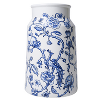 Heinen Delfts Blauw Melkbus vaas The Heritage collection - Bonte familie 30cm