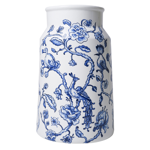 Heinen Delfts Blauw Melkbus vaas The Heritage collection - Bonte familie 30cm