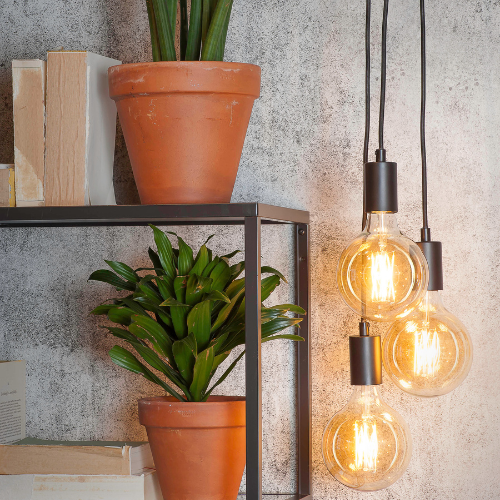 It's About Romi Hangsysteem Oslo/3 lampen textieldraad sfeer