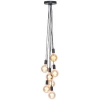 It's About Romi Snoerpendel Oslo/7lampen zwart textieldraad 150cm