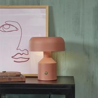 It's About Romi Tischleuchte Eisen Porto H.30x25cm/Schirm rund Dm.25x9cm, Terra