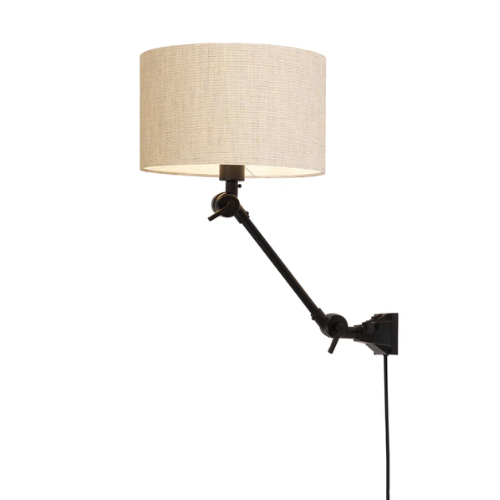 It's About Romi Wandlamp Amsterdam h.30cm/kap 32x20cm l. linnen, S