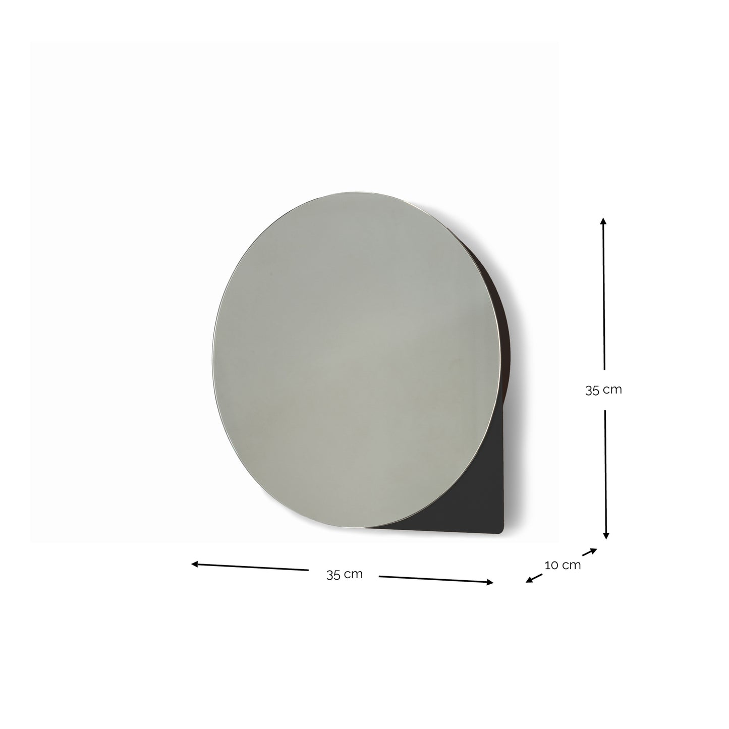 Spinder Design wandspiegel SONNET S 35 cm zwart