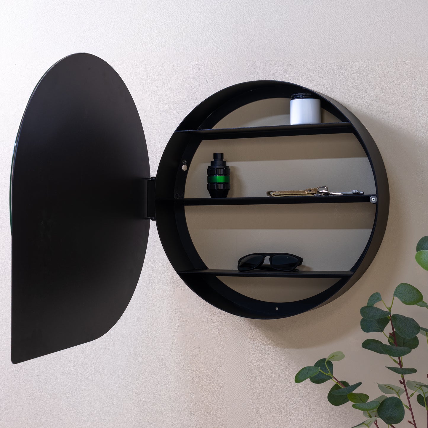 Spinder Design wandspiegel SONNET L 55 cm zwart