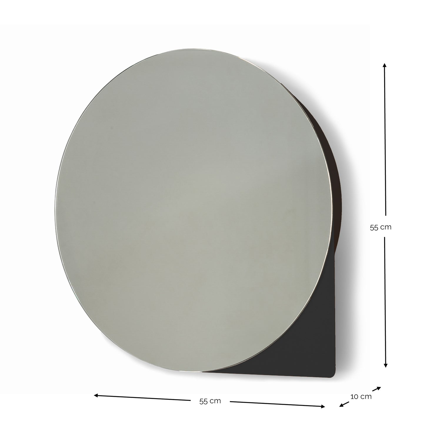 Spinder Design wandspiegel SONNET L 55 cm zwart