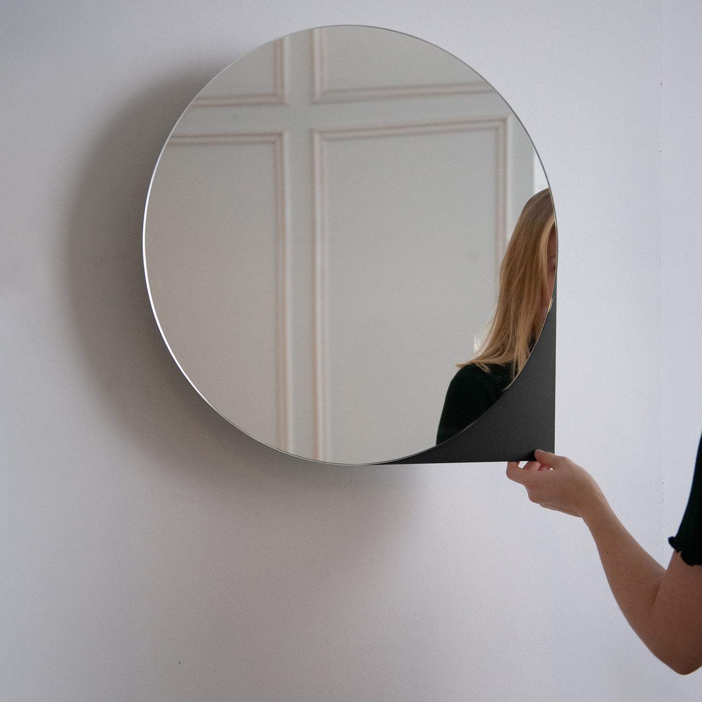 Spinder Design wandspiegel SONNET L 55 cm zwart