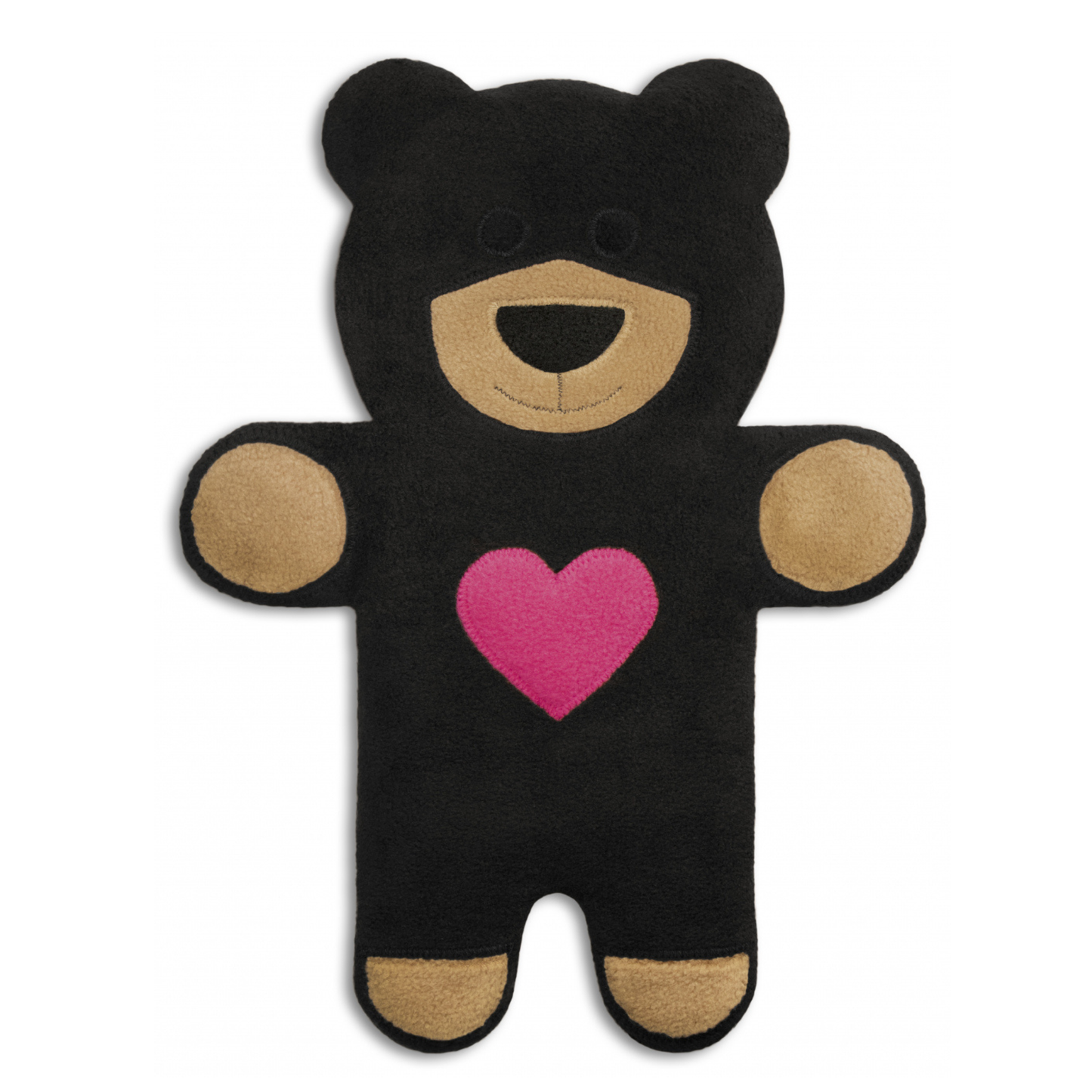 Leschi Warmtekussen Teddy de beer - Zwart/Roze