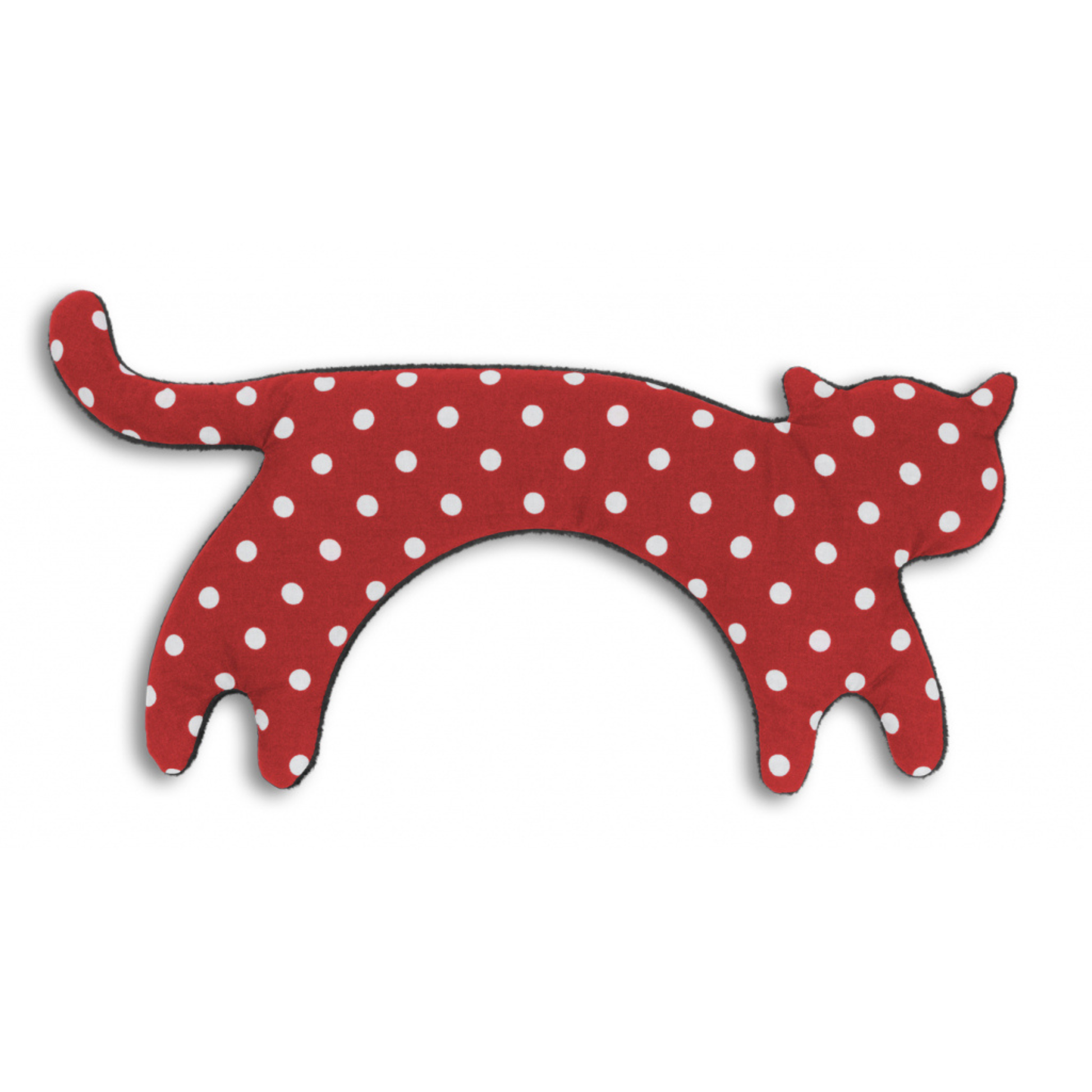 Leschi Warmtekussen Minina kat L - Rood/Zwart