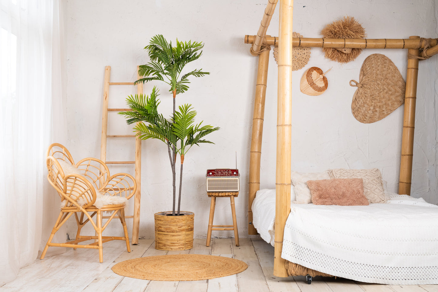 NeverLeafs Tropische Mini-Palme, künstlich, 170 cm