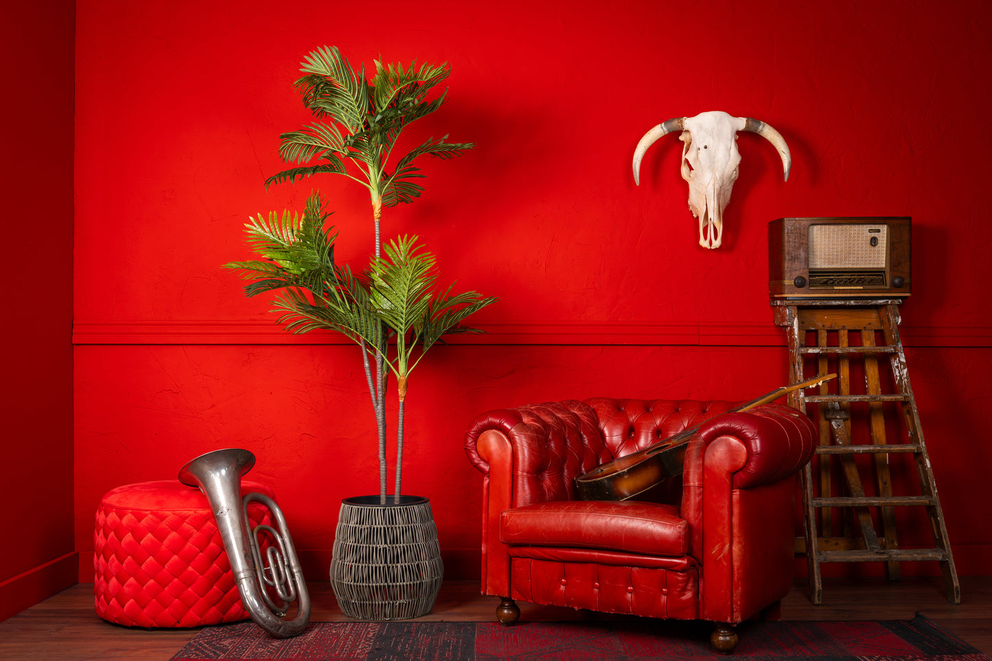 NeverLeafs Tropische Mini-Palme, künstlich, 170 cm