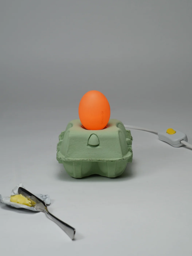 EggboxLAMP Mint met lamp