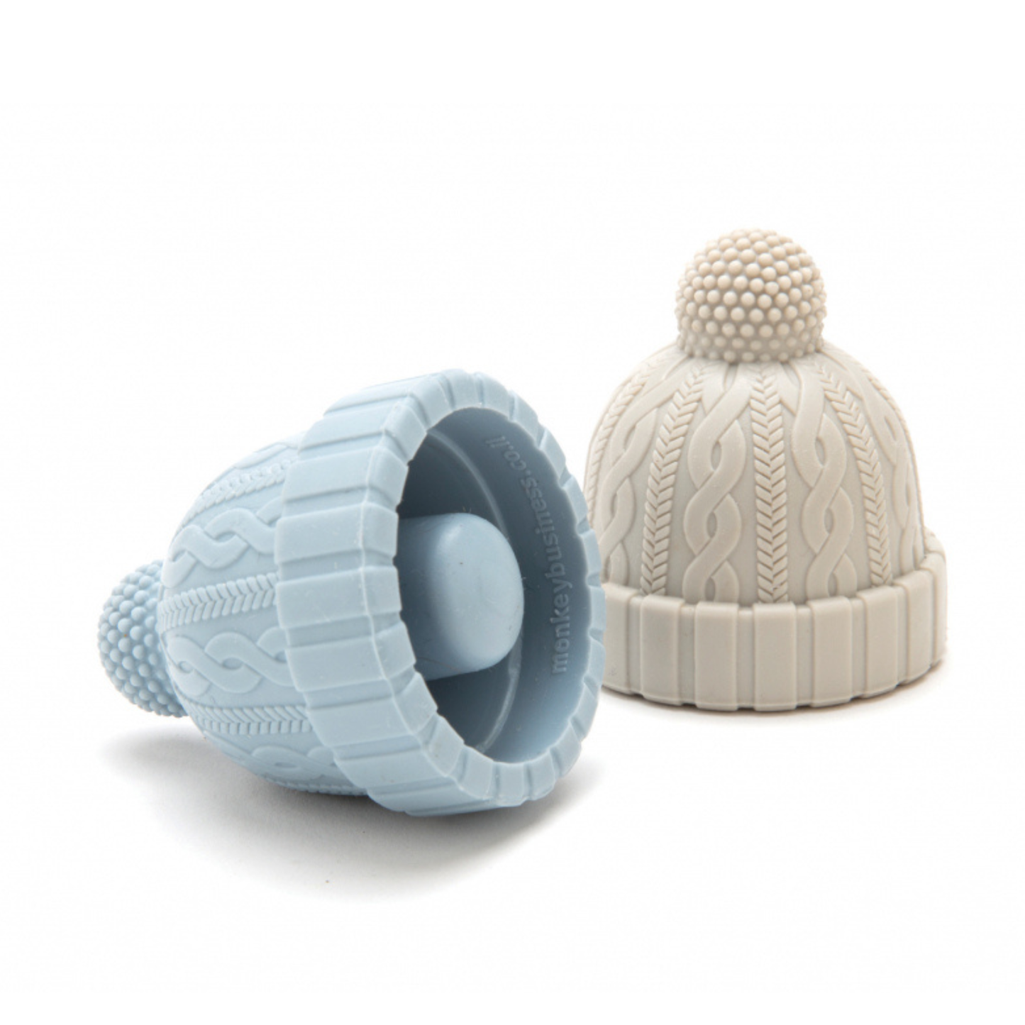 Monkey Business Wijnstopper Beanie set van 2 - Blauw/Grijs