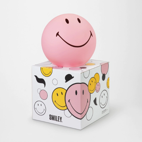 Mr Maria Smiley lamp XL pink met verpakking