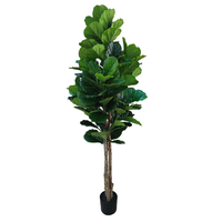 NeverLeafs Vioolbladplant kunstplant 185 cm - Stijlvolle vioolbladplant