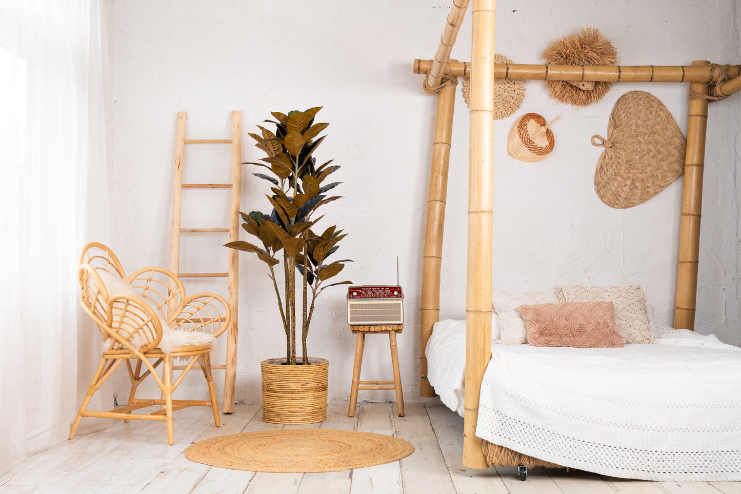 NeverLeafs Rubberboom kunstplant 160 cm - Ficus elastica met 3 stammen