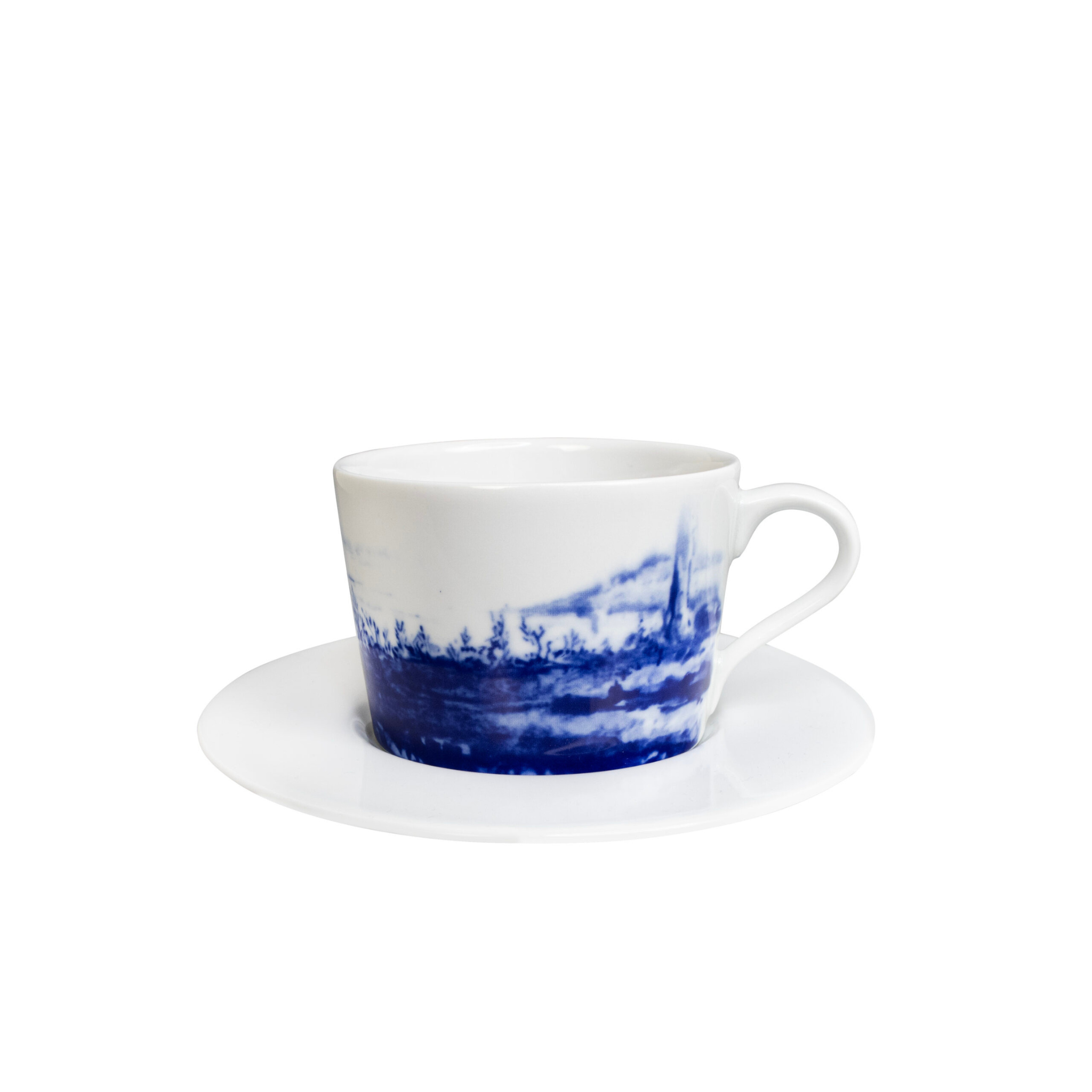 Royal Delft Dutch Dawn Thee of Cappuccino kop met schotel