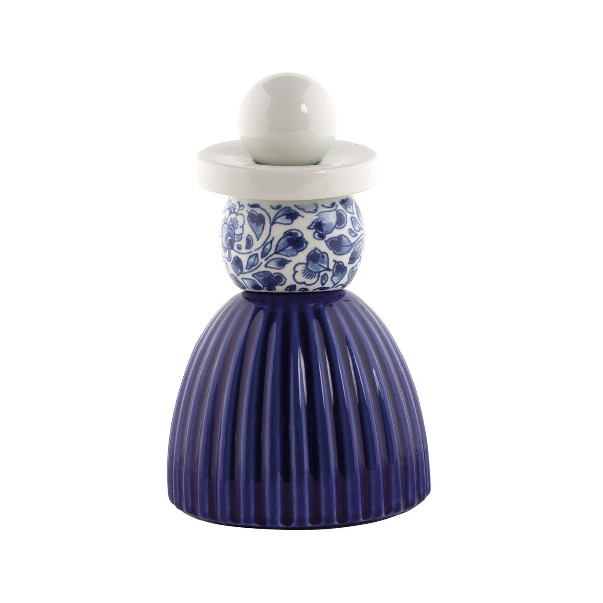 Royal Delft Proud Mary Cobalt Flower Pattern keramisch beeldje blauw-wit bloemenpatroon