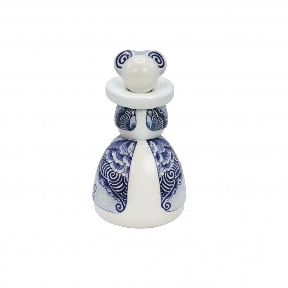 Royal Delft Proud Mary Victoria keramisch beeldje blauw-wit met krullen
