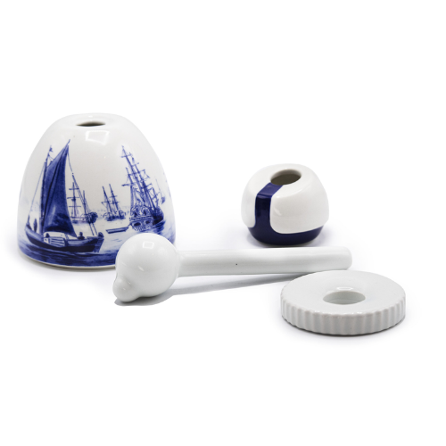 Royal Delft Proud Mary Zicht op Amsterdam in delen