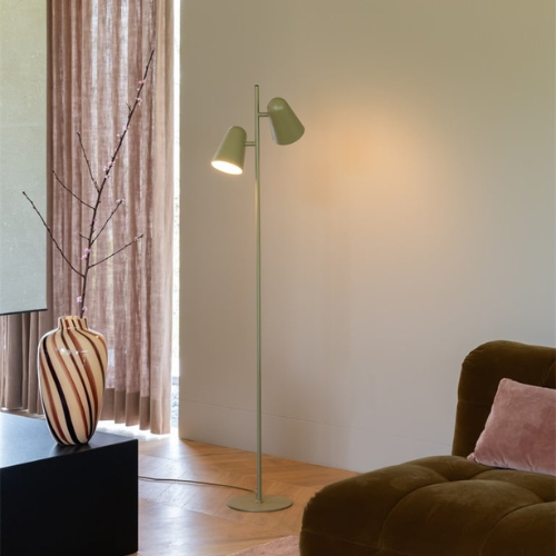 It's about RoMi Salamanca Stehleuchte, 2-Schirm, olivgrün