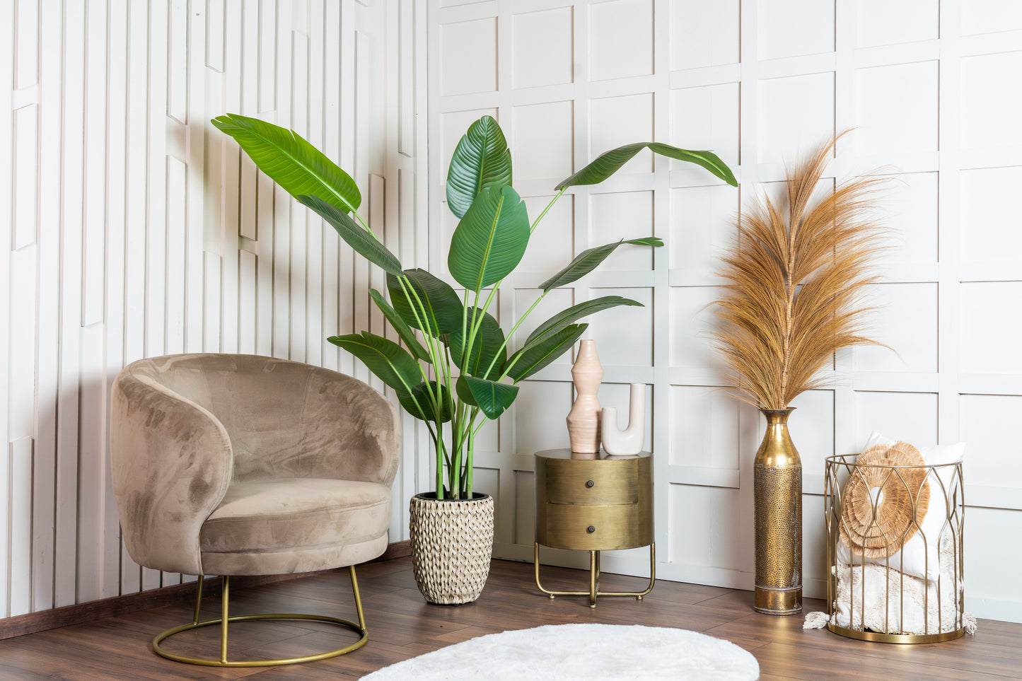 NeverLeafs künstliche Strelitzie 200 cm, realistische Haptik