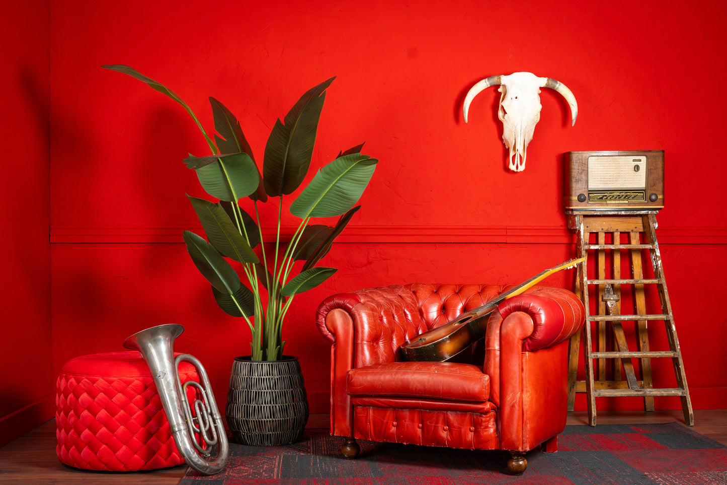 NeverLeafs künstliche Strelitzie 200 cm, realistische Haptik