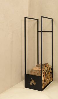 Spinder design Houtopslag L zwart sfeerafbeelding met hout er in