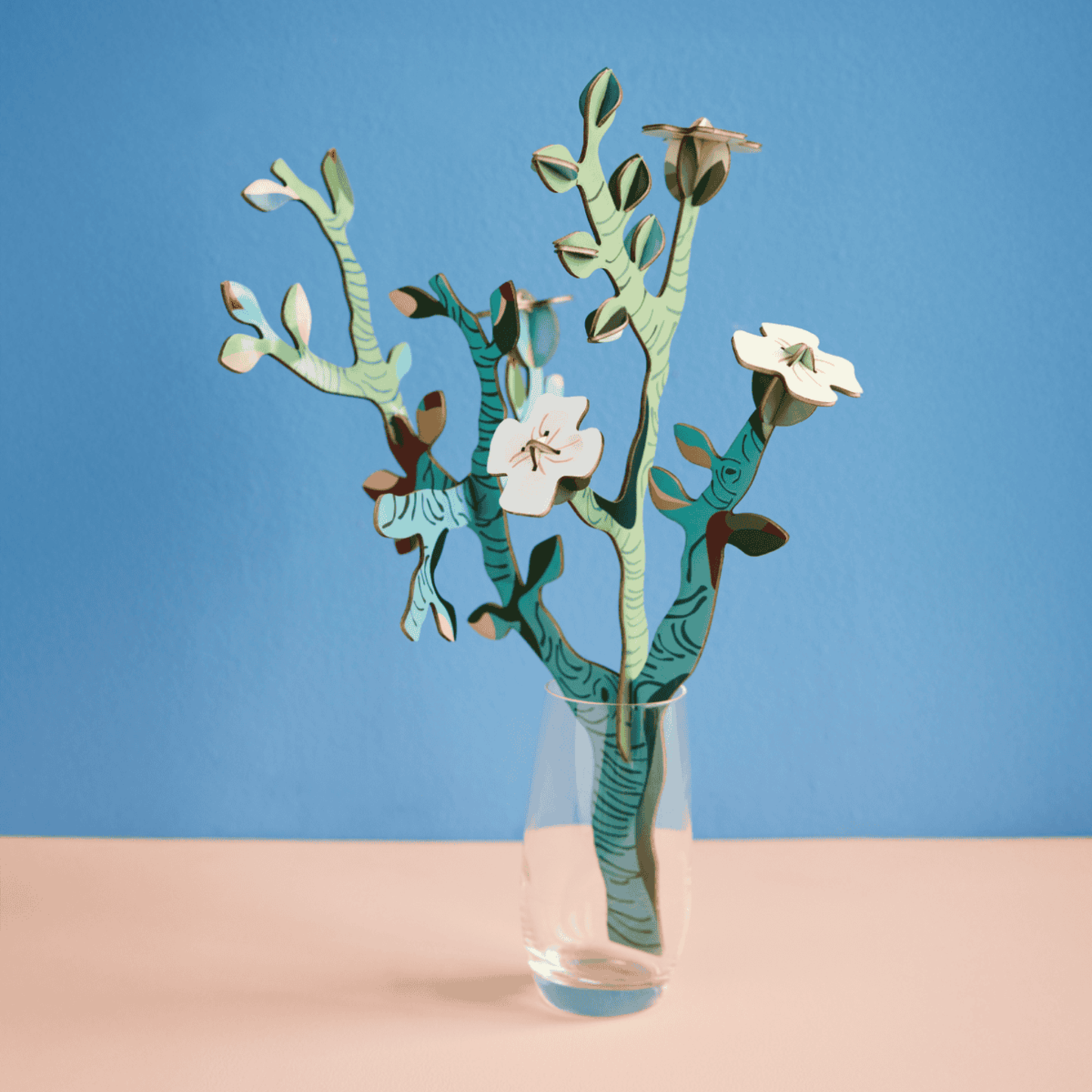 Amandelbloemsem 3D-bloemen van het Studio ROOF Van Gogh boeket bedrukt met duurzame plantaardige inkt