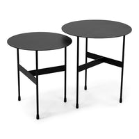 Spinder Design bijzettafel MIRA LAAG mat zwart staal