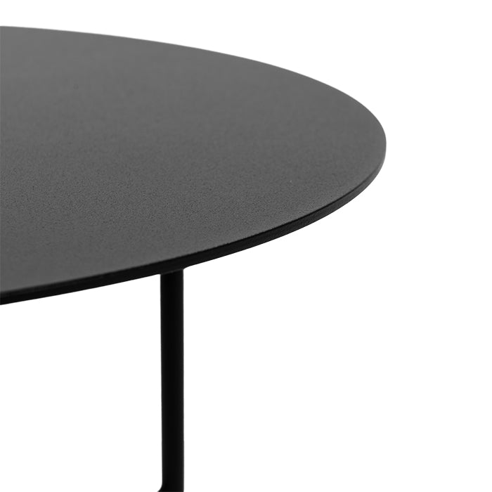 Spinder Design bijzettafel MIRA LAAG mat zwart staal